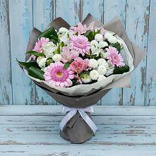 Букет цветов из:  Герберы, Альстромерии и Хризантемы #REPLACE_PRED# Магнитогорске