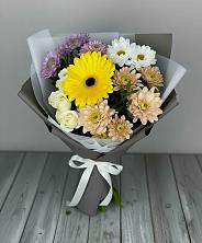 Букет цветов из:  Розы, Герберы и Хризантемы в Магнитогорске