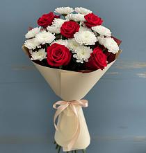 Букет цветов из:  Розы и Хризантемы в Магнитогорске