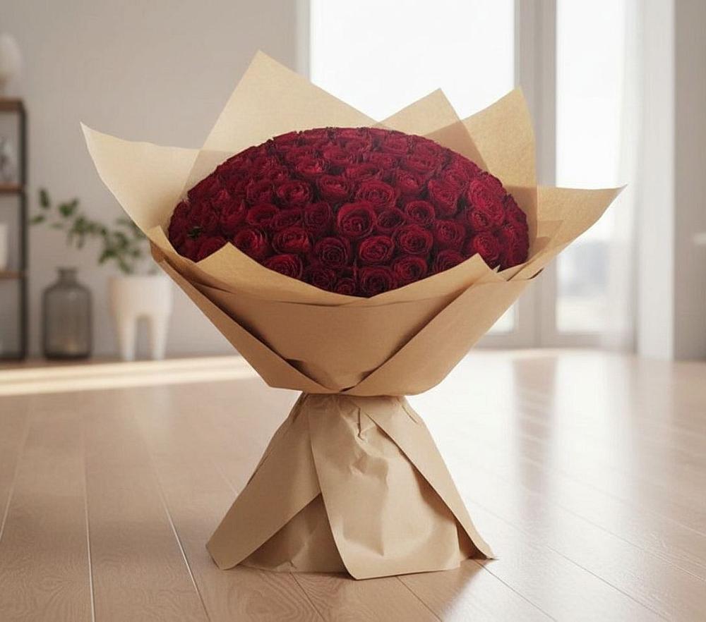 Букет 101 Красная роза в Магнитогорске