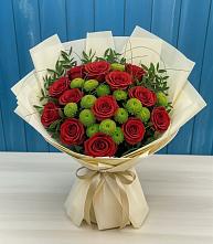 Букет цветов из:  Розы и Хризантемы в Магнитогорске