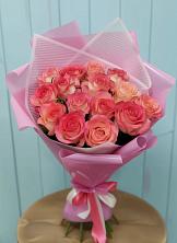 Букет 15 Розовых роз Равель в Магнитогорске