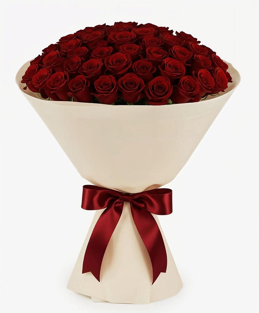 Букет 101 Бордовая роза Блэк Бакарра в Магнитогорске